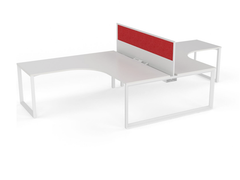 OVO 2 person L Shaped desk system