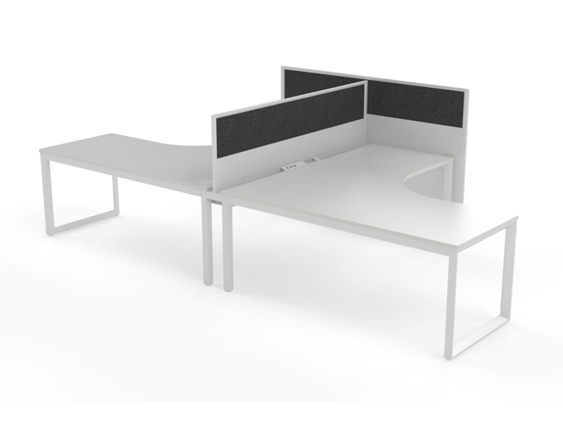 OVO 2 person L Shaped desk system