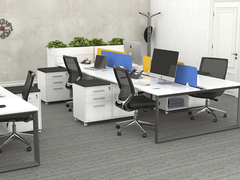 OVO 4 person Straight desk system