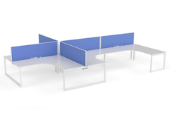 OVO 6 to 8 person L Shaped desk system