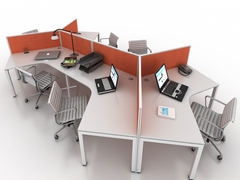 XENO 1,3 & 6 person 120-Degree desk system