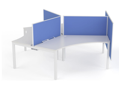 XENO 1,3 & 6 person 120-Degree desk system