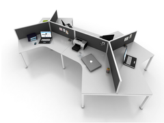 XENO 1,3 & 6 person 120-Degree desk system