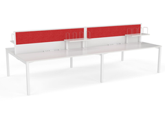 XENO 4 person Straight desk system
