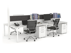 XENO 4 person Straight desk system