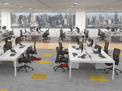 XENO 4 person Straight desk system