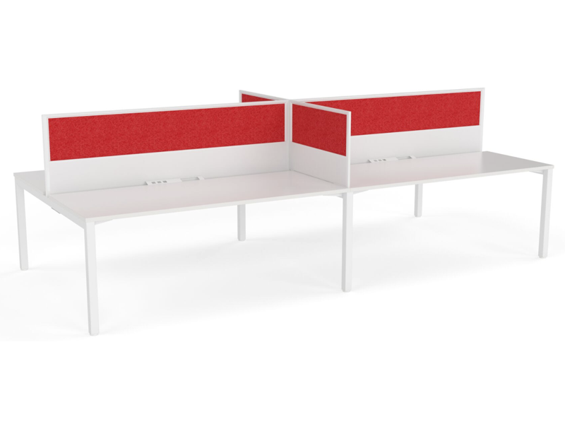 XENO 4 person Straight desk system
