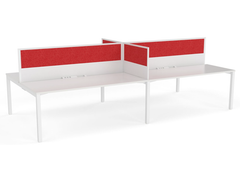 XENO 4 person Straight desk system