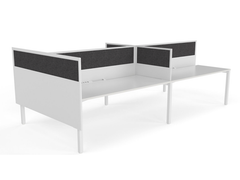 XENO 4 person Straight desk system
