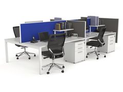 XENO 4 person Straight desk system