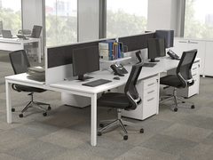XENO 4 person Straight desk system