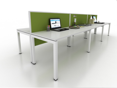 XENO 6 person Straight desk system