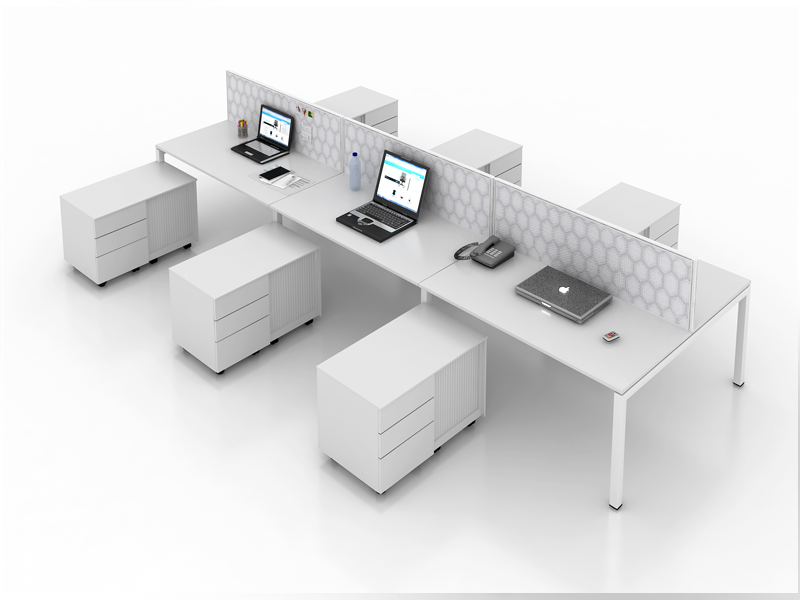 XENO 6 person Straight desk system